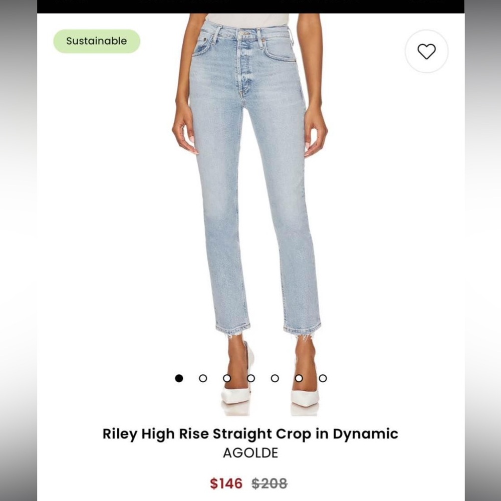 AGOLDE Women's Light Blue High Rise Jeans